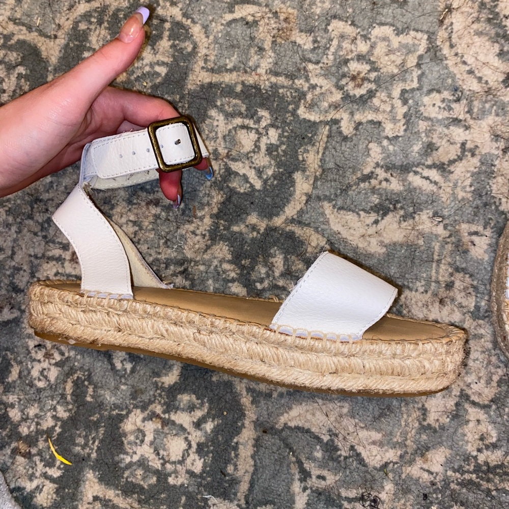 Soludos Espadrille Sandals NEW, white, size 6.5, fits like a 6
